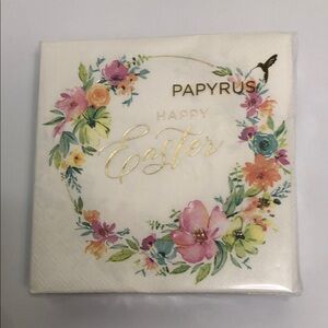 Papyrus nwt White Pink ad gold Floral cocktail Napkins Easter 2 packs of 40